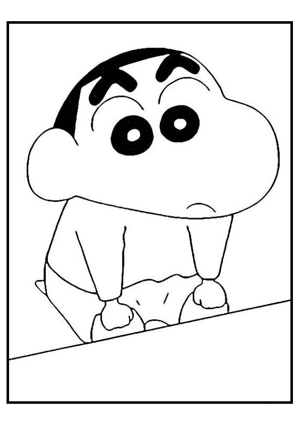 Tranh tô màu cậu bé Shin dễ thương - 3 Tranh tô màu cậu bé Shin dễ thương - 3