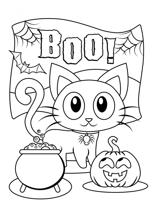 Tranh tô màu lễ hội Halloween - 3 Tranh tô màu lễ hội Halloween - 3