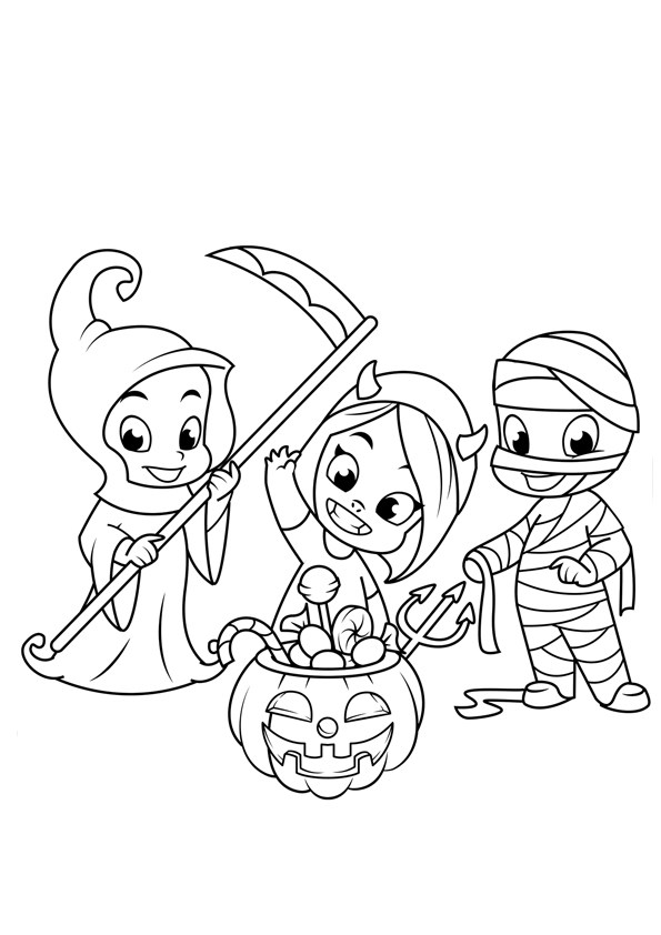 Tranh tô màu lễ hội Halloween - 6 Tranh tô màu lễ hội Halloween - 6