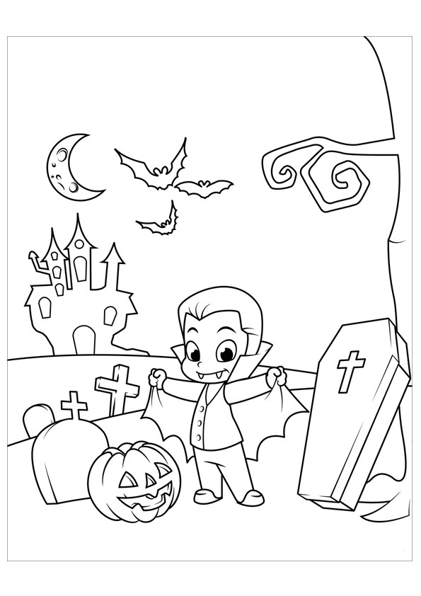Tranh tô màu lễ hội Halloween - 7 Tranh tô màu lễ hội Halloween - 7