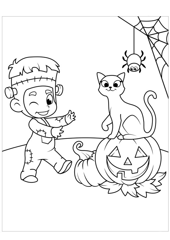 Tranh tô màu lễ hội Halloween - 9 Tranh tô màu lễ hội Halloween - 9
