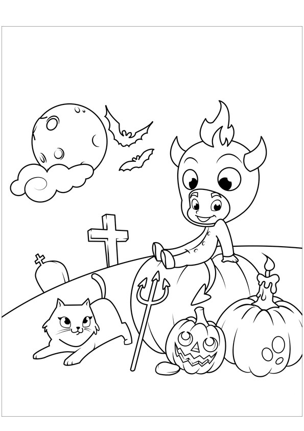 Tranh tô màu lễ hội Halloween - 10 Tranh tô màu lễ hội Halloween - 10