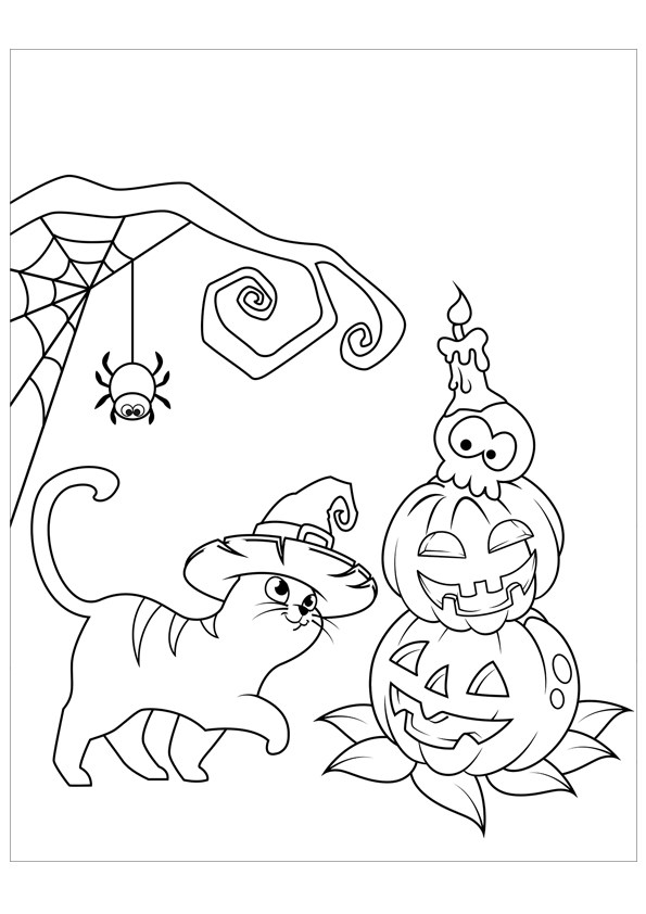 Tranh tô màu lễ hội Halloween - 12 Tranh tô màu lễ hội Halloween - 12