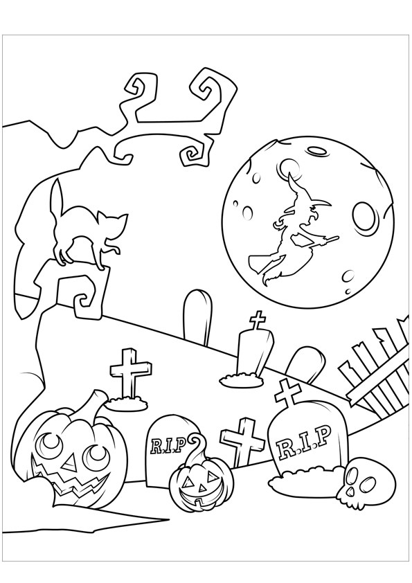 Tranh tô màu lễ hội Halloween - 14 Tranh tô màu lễ hội Halloween - 14