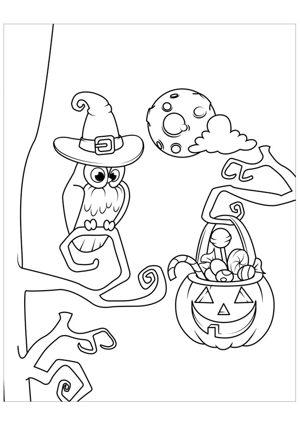 Tranh tô màu lễ hội Halloween - 15 Tranh tô màu lễ hội Halloween - 15