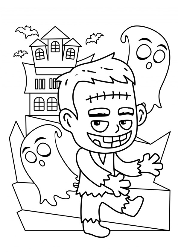 Tranh tô màu lễ hội Halloween - 17 Tranh tô màu lễ hội Halloween - 17