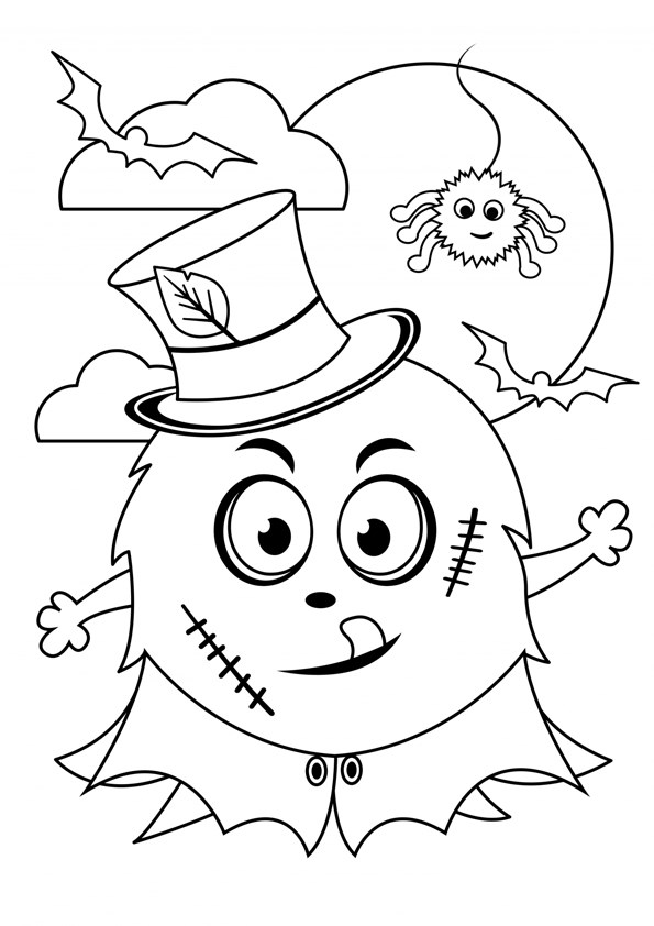 Tranh tô màu lễ hội Halloween - 18 Tranh tô màu lễ hội Halloween - 18