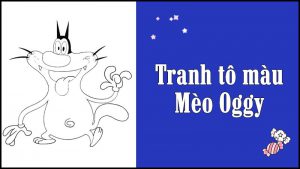 Tổng hợp 50+ tranh tô màu mèo Oggy và những người bạn cho bé tập tô