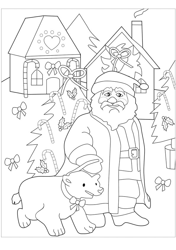 Tranh tô màu chủ đề Ông già Noel đẹp - 2 Tranh tô màu chủ đề Ông già Noel đẹp - 2