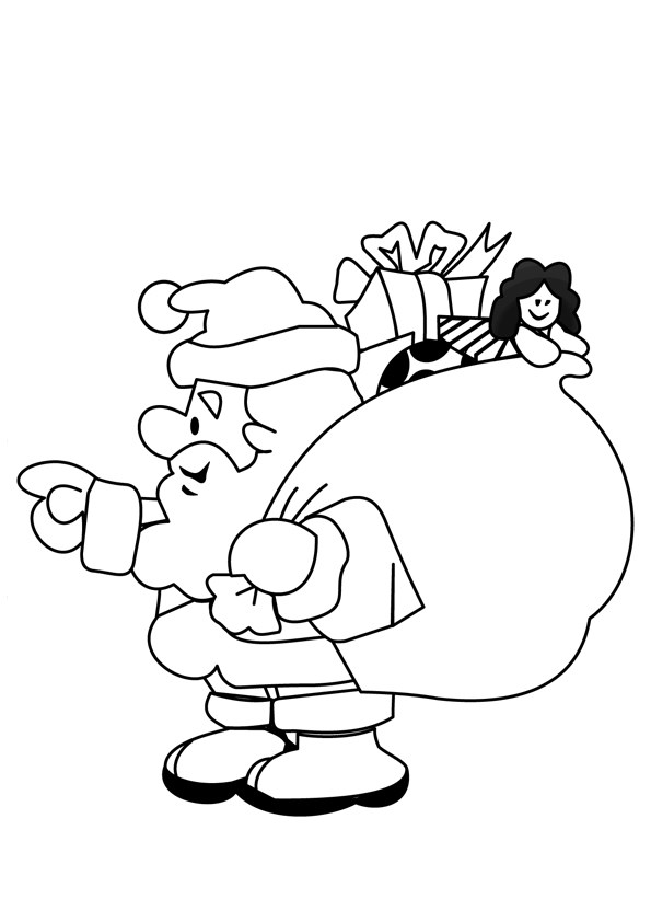 Tranh tô màu chủ đề Ông già Noel đẹp - 4 Tranh tô màu chủ đề Ông già Noel đẹp - 4