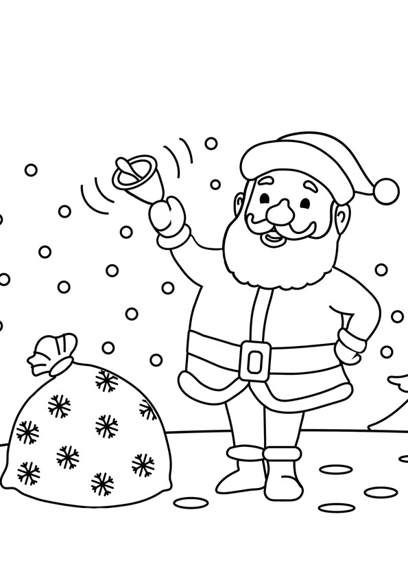 Tranh tô màu chủ đề Ông già Noel đẹp - 8 Tranh tô màu chủ đề Ông già Noel đẹp - 8