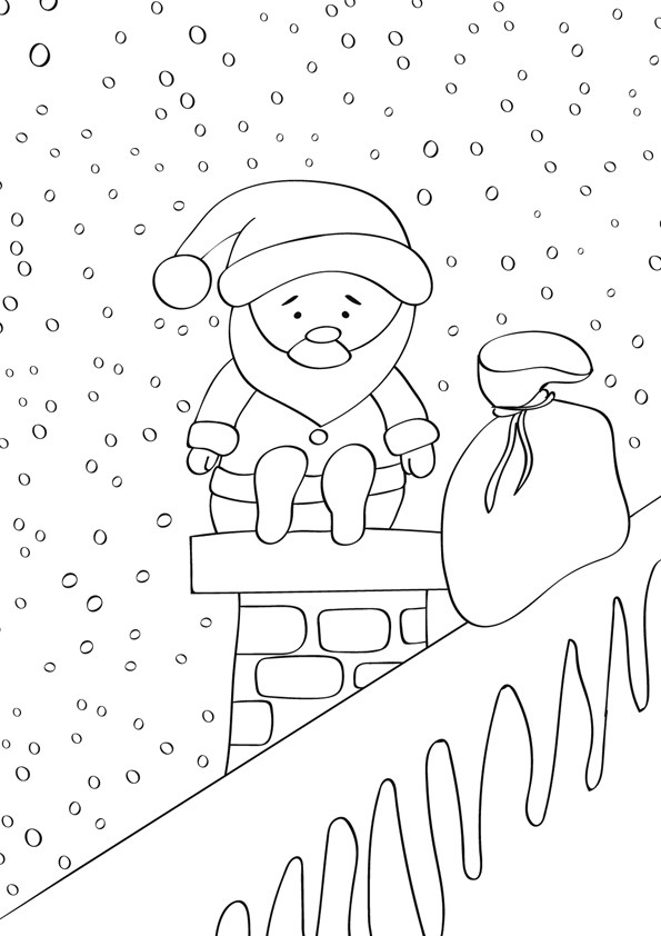 Tranh tô màu chủ đề Ông già Noel đẹp - 10 Tranh tô màu chủ đề Ông già Noel đẹp - 10
