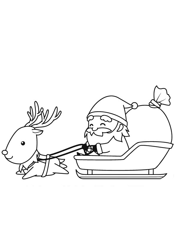 Tranh tô màu Ông già Noel và chú tuần lộc - 10 Tranh tô màu Ông già Noel và chú tuần lộc - 10