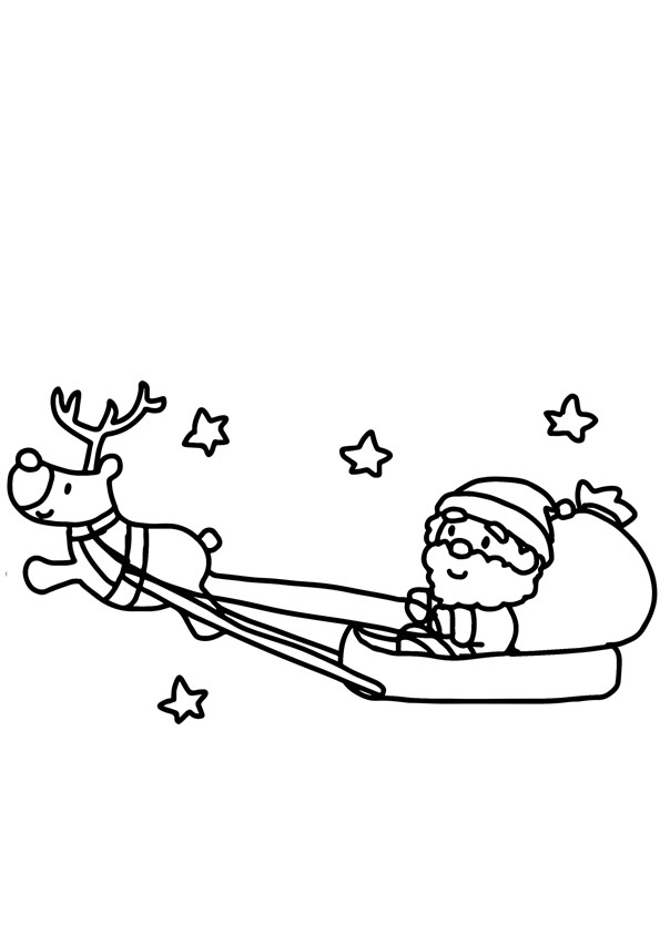 Tranh tô màu Ông già Noel và chú tuần lộc - 11 Tranh tô màu Ông già Noel và chú tuần lộc - 11