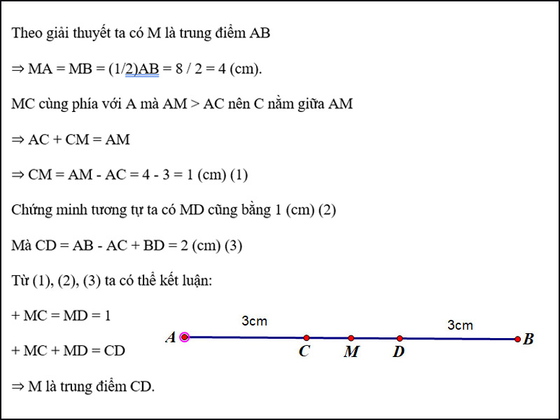 Ví dụ bài tập trung điểm theo định nghĩa