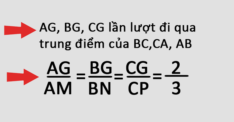 Tính chất trọng tâm tam giác