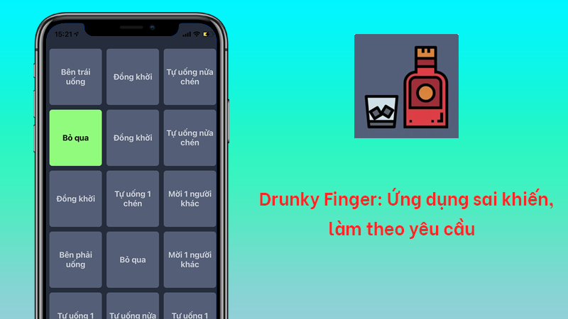 Ứng dụng Drunky Finger Ứng dụng Drunky Finger