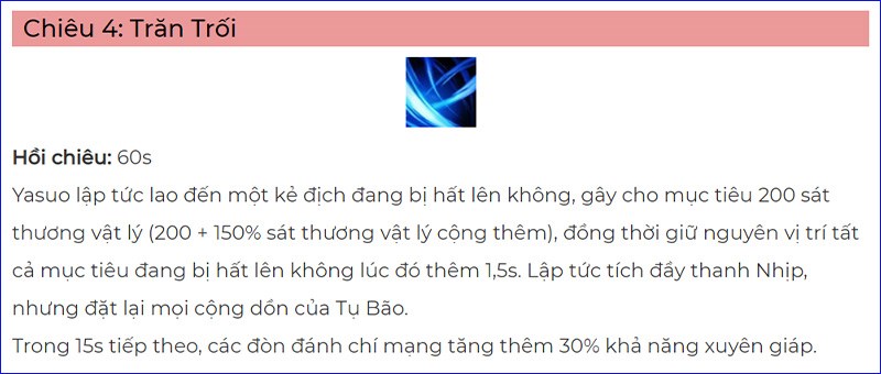 Kỹ năng cuối của Yasuo Kỹ năng cuối của Yasuo