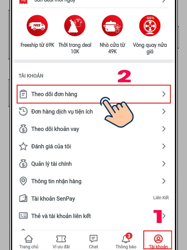 Bạn có thể tìm kiếm đơn hàng muốn kiểm tra ở các mục Bạn có thể tìm kiếm đơn hàng muốn kiểm tra ở các mục