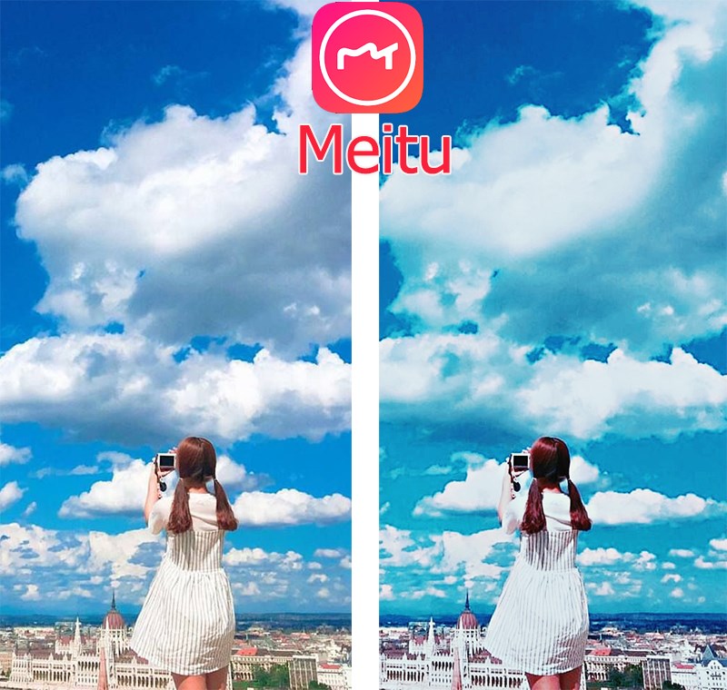 Chỉnh mây trên Meitu Chỉnh mây trên Meitu