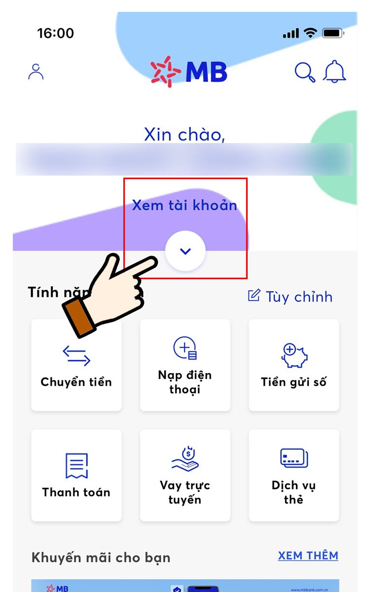 Chọn Xem tài khoản. Chọn Xem tài khoản.