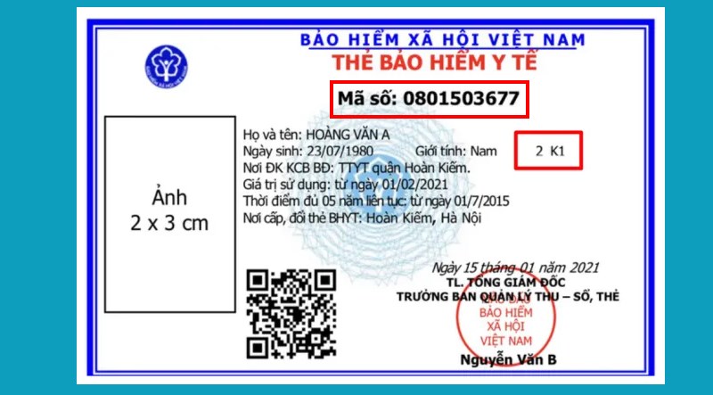 Mã thẻ rút gọn trên thẻ BHYT mới Mã thẻ rút gọn trên thẻ BHYT mới