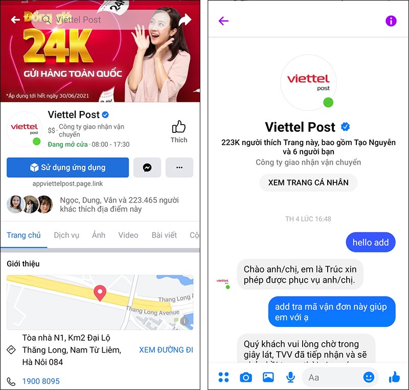 Tra cứu vận đơn Viettel Post trên Facebook Tra cứu vận đơn Viettel Post trên Facebook