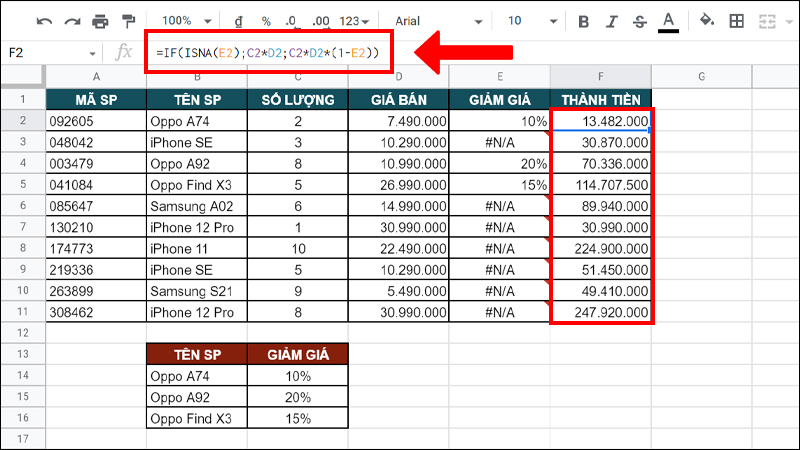 video-cach-ket-hop-ham-if-voi-ham-isna-trong-google-sheet10-800x450-1 Tính thành tiền của sản phẩm
