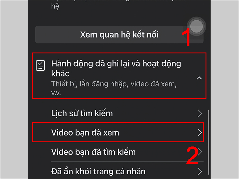 Truy cập Video bạn đã xem