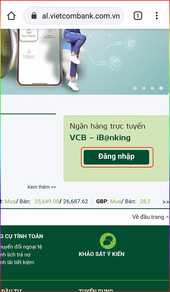 vietcombank1-594x1020-1 Tại giao diện trang chủ, nhấn đăng nhập