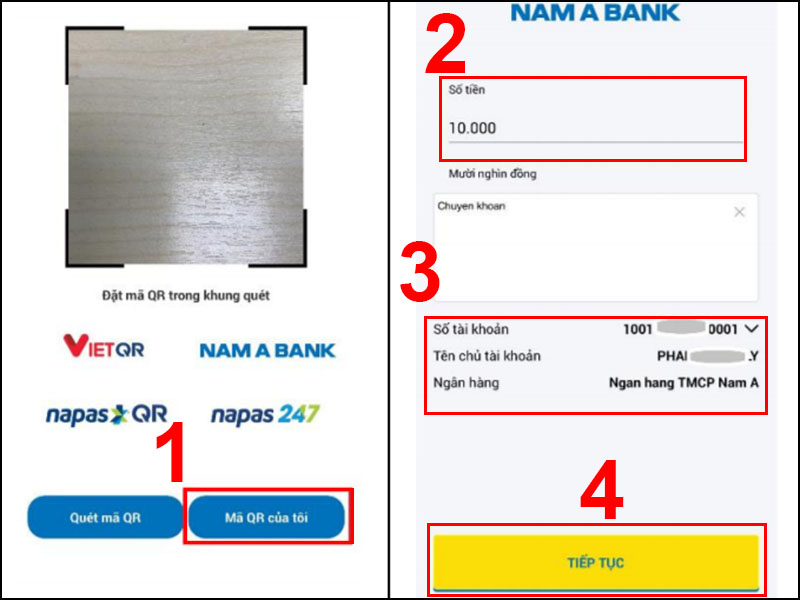 Các thao tác tạo mã QR