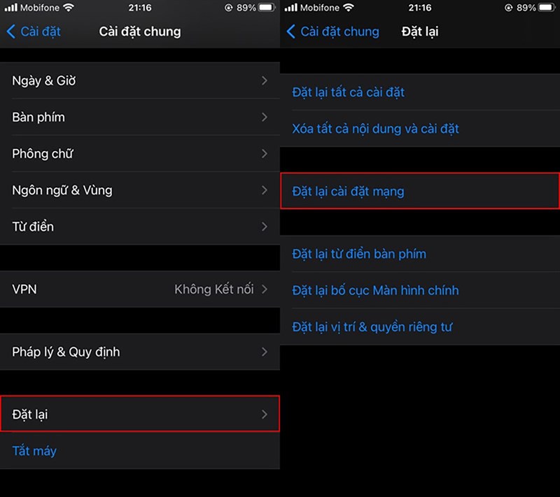 Cách khôi phục cài đặt mạng iPhone Cách khôi phục cài đặt mạng iPhone