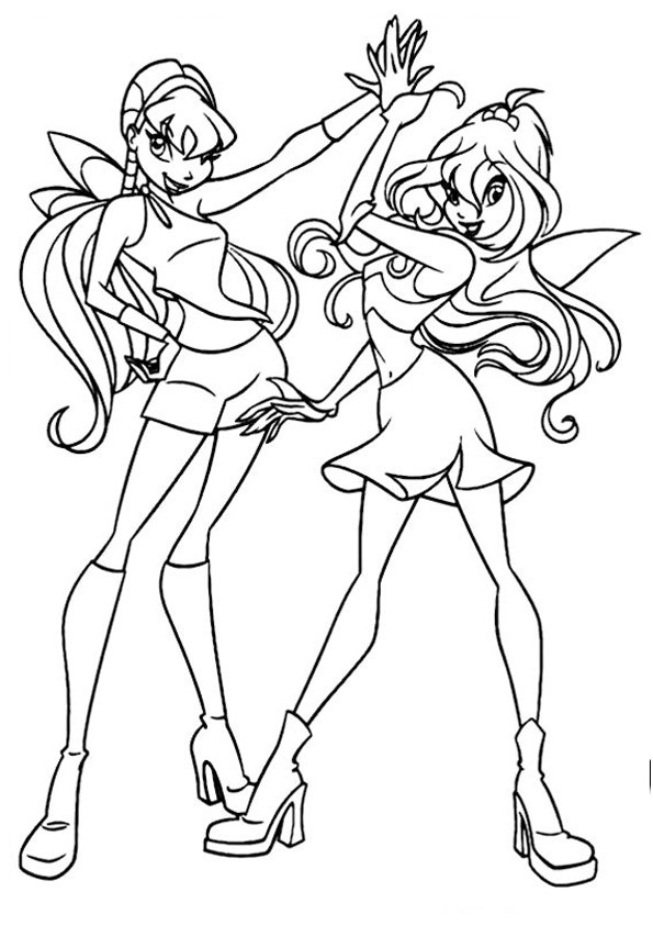 Tranh tô màu công chúa phép thuật Winx - 10 Tranh tô màu công chúa phép thuật Winx - 10