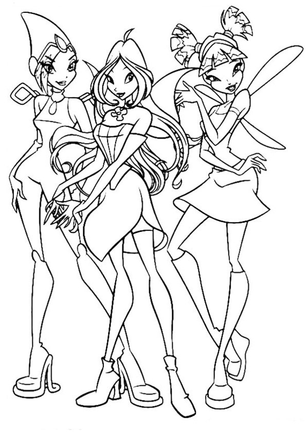Tranh tô màu công chúa phép thuật Winx - 2 Tranh tô màu công chúa phép thuật Winx - 2