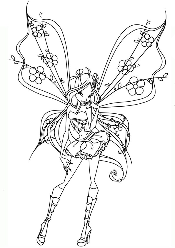 Tranh tô màu công chúa phép thuật Winx - 4 Tranh tô màu công chúa phép thuật Winx - 4