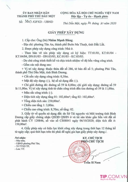 Dịch vụ xin cấp giấy phép xây dựng nhà ở đâu uy tín giá rẻ nhất tại Bình Dương?
