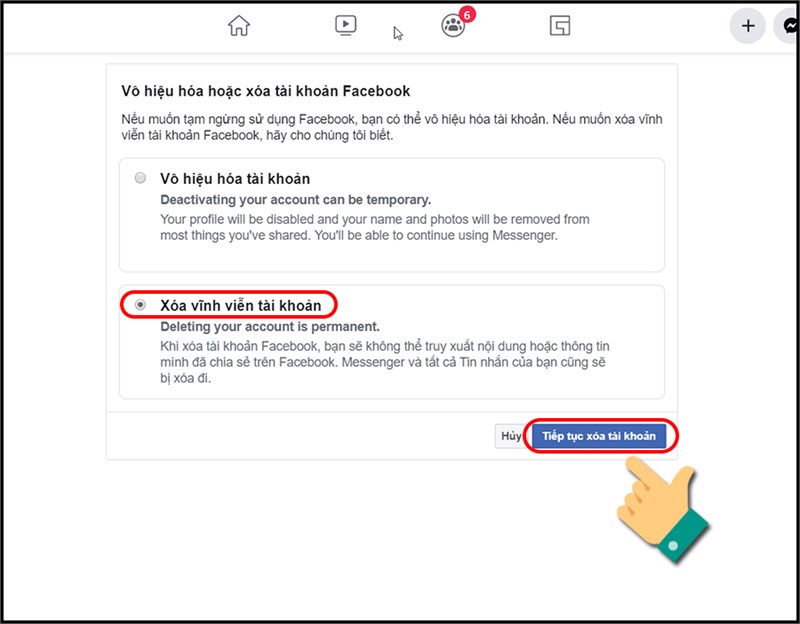 xoatkfb5-800x624-1 Chọn xóa tài khoản Facebook vĩnh viễn