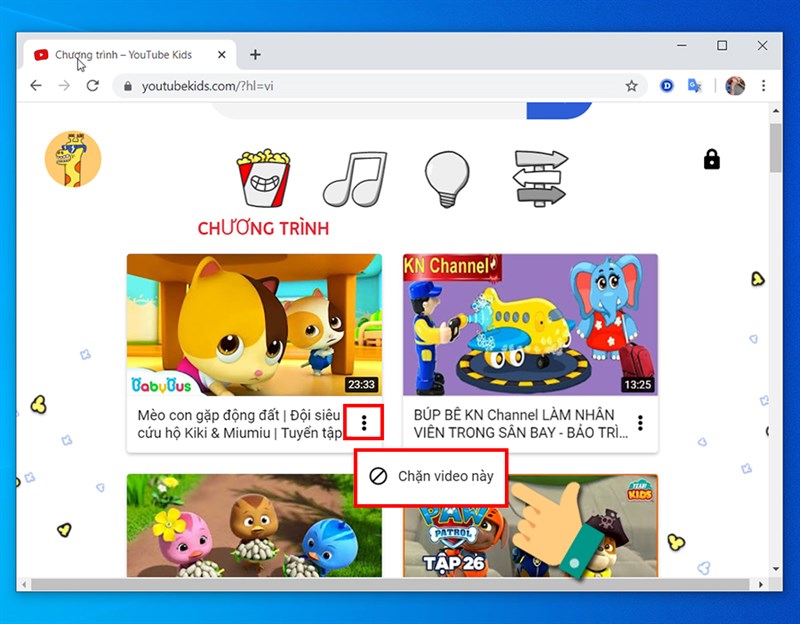youtubekids8-800x624-1 Thiết lập block video không muốn cho bé xem trên YouTube Kids