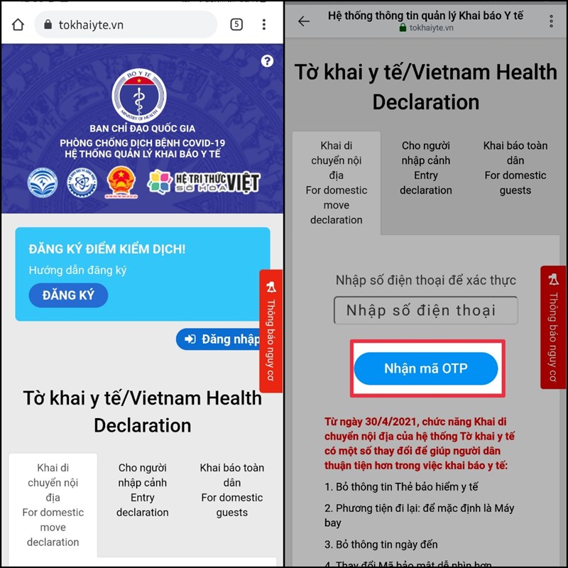 Khai báo y tế nhanh gọn, không cần ghi giấy như truyền thống Khai báo y tế nhanh gọn, không cần ghi giấy như truyền thống