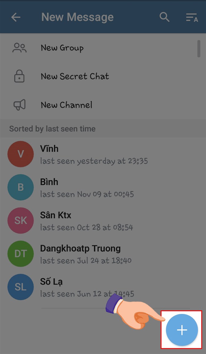 Ấn vào biểu tượng dấu cộng góc phải phía dưới màn hình. Ấn vào biểu tượng dấu cộng góc phải phía dưới màn hình.