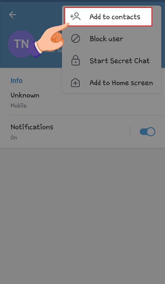 Chọn Add to contacts. Chọn Add to contacts.