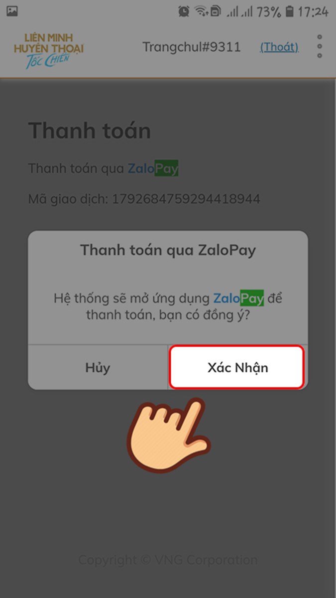 Chọn Xác Nhận Chọn Xác Nhận