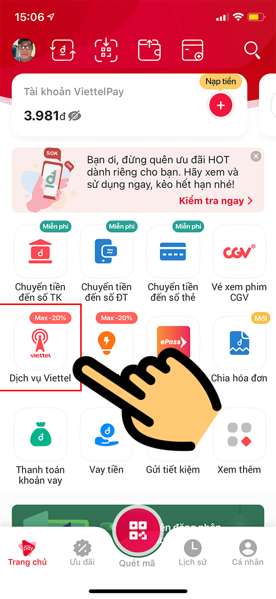 Chọn Dịch vụ Viettel Chọn Dịch vụ Viettel