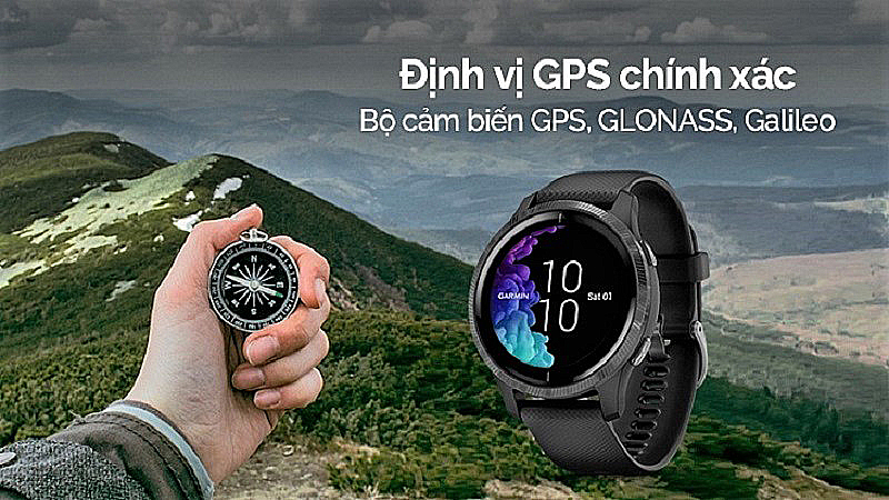 Với cảm biến định vị GPS và GLONASS giúp đồng hồ đo tốc độ chạy bộ tốt hơn