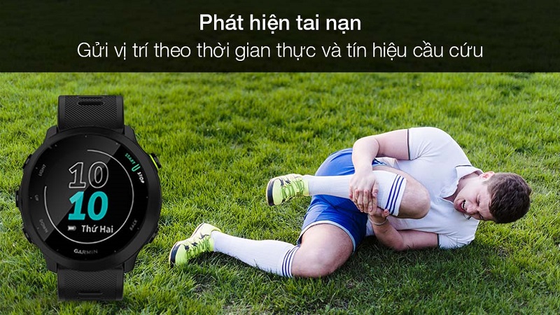 Tính năng phát hiện sự cố té ngã trên Garmin Forerunner 55