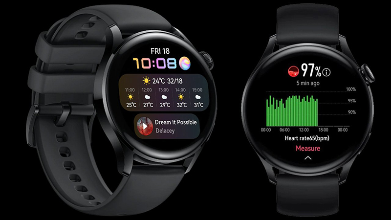 Huawei Watch 3 với thiết kế vát tròn tạo nên một cảm giác vừa cổ điển vừa êm ái cho người dùng