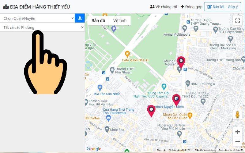 Chọn Quận/Huyện và Phường nơi bạn đang sinh sống Chọn Quận/Huyện và Phường nơi bạn đang sinh sống
