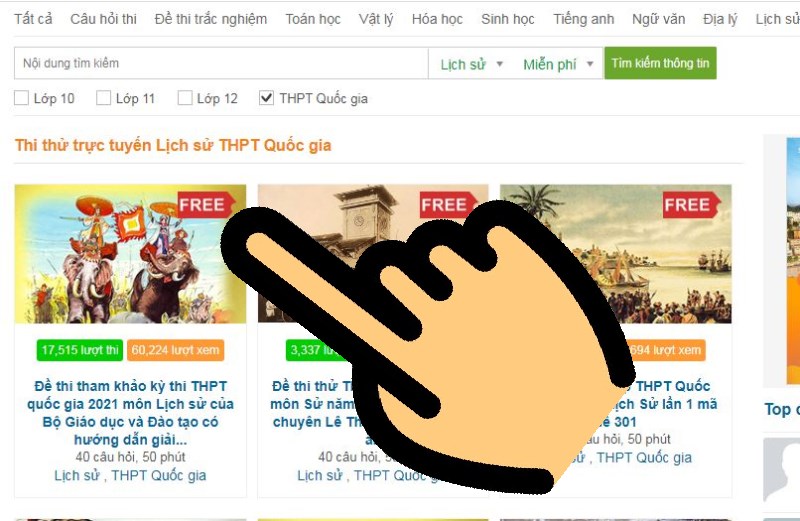 Nhấn chọn mục Đề thi tham khảo THPT quốc gia 2021 môn Lịch sử... Nhấn chọn mục Đề thi tham khảo THPT quốc gia 2021 môn Lịch sử...