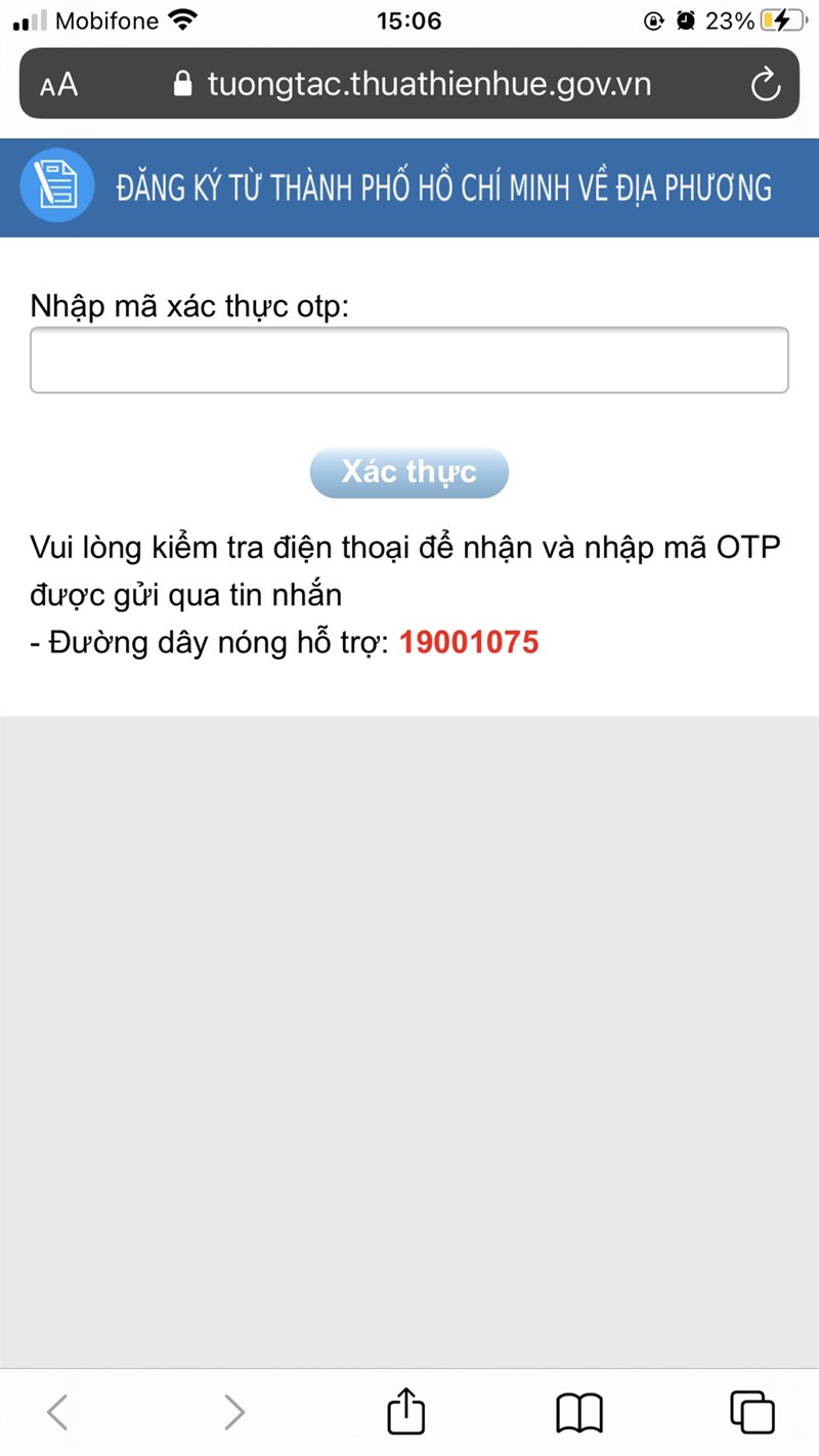 Nhập mã OTP và nhấn nút Xác thực Nhập mã OTP và nhấn nút Xác thực