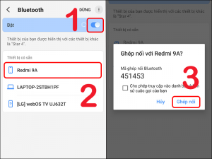 Ghép đôi 2 điện thoại thông qua Bluetooth